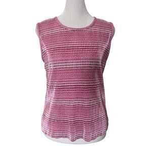 Vintage Plisse Hot Pink Y2K Bratz Barbie Tank Top Medium
